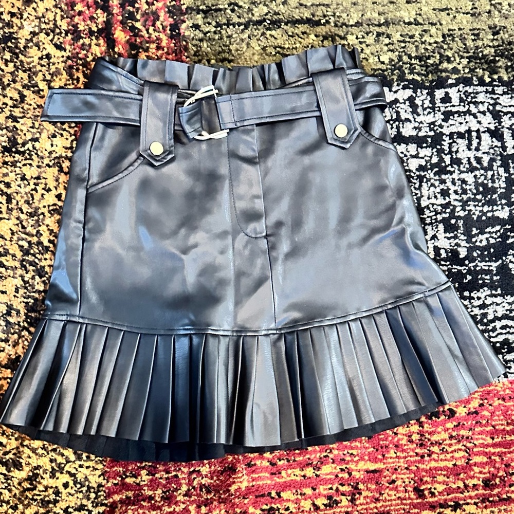 Faux leather skirt